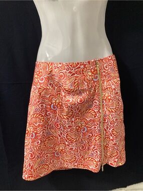 Sport Haley Coral and Cream Swirl Mini Skirt